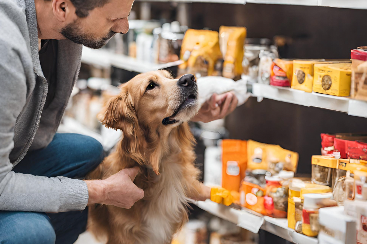 A healthy dog playing with his owner thanks to pet supplements