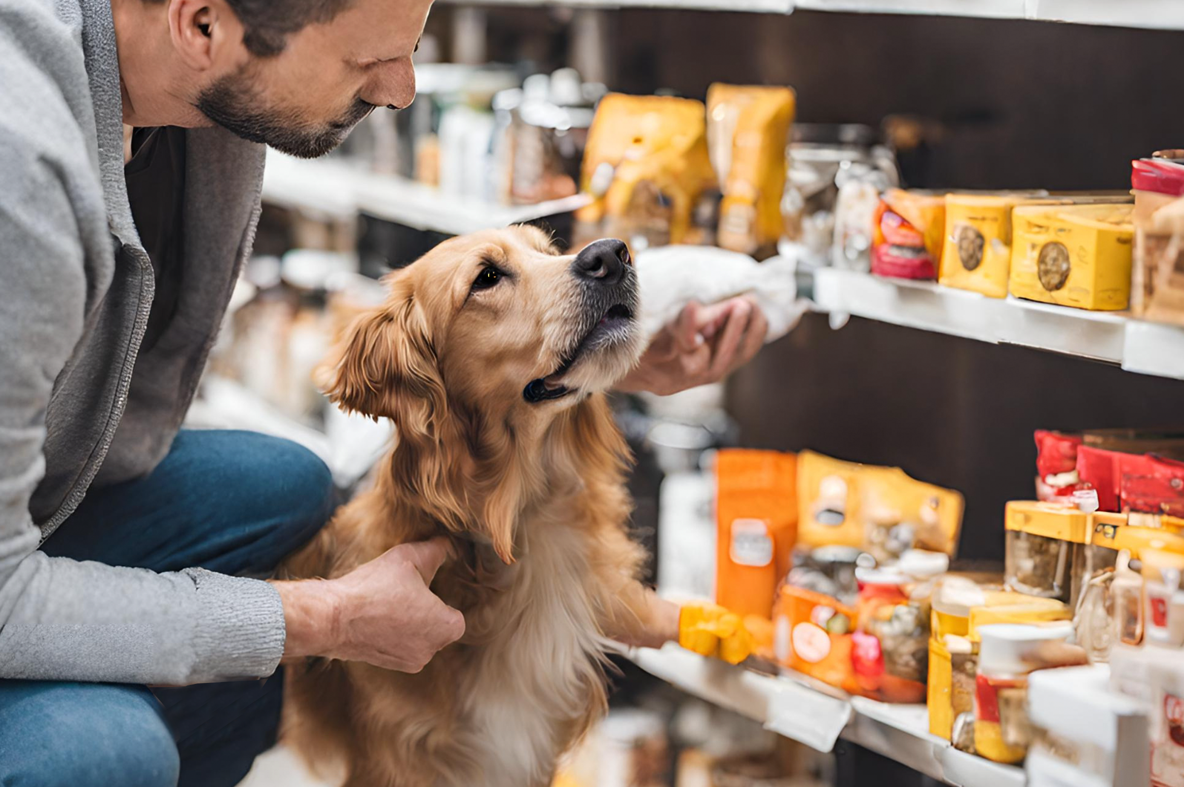 A healthy dog playing with his owner thanks to pet supplements