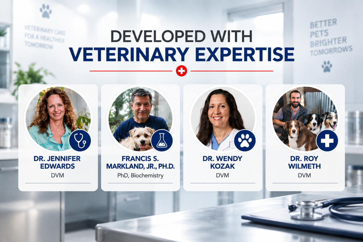 Developed with veterinary expertise. The veterinary and scientific advisors behind Critical Longevity Protect.